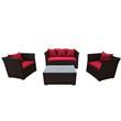Kontiki Patio Furniture - Contemporary Series
4 Piece Conversation Set