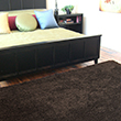 Yanchi Bamboo Shag Area Rugs - Coffee Bean